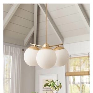 Modern Gold and White Pendant Light